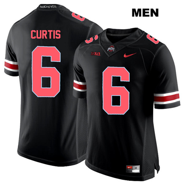 Ohio State Buckeyes Men's Kory Curtis #6 Red Number Black Authentic Nike College NCAA Stitched Football Jersey HV19E18PP